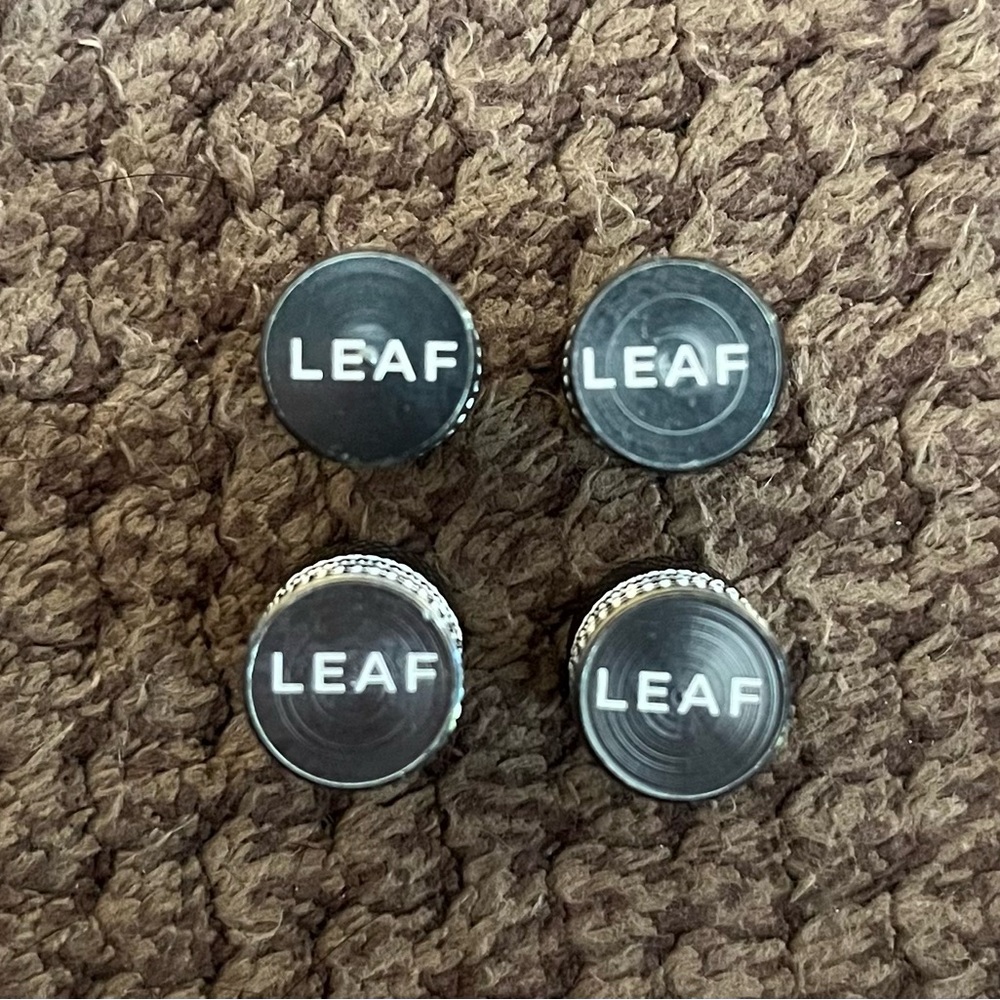 Silver Tire Valve Caps for Nissan Leaf